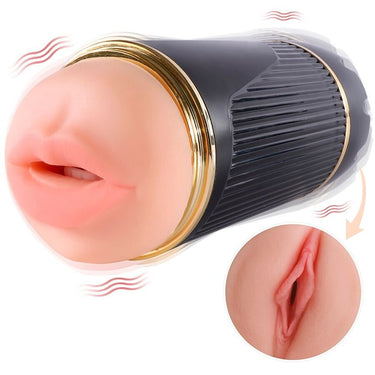 Masturbatore Doppio SHEQU Dual Vibration con Stimolazione Realistica